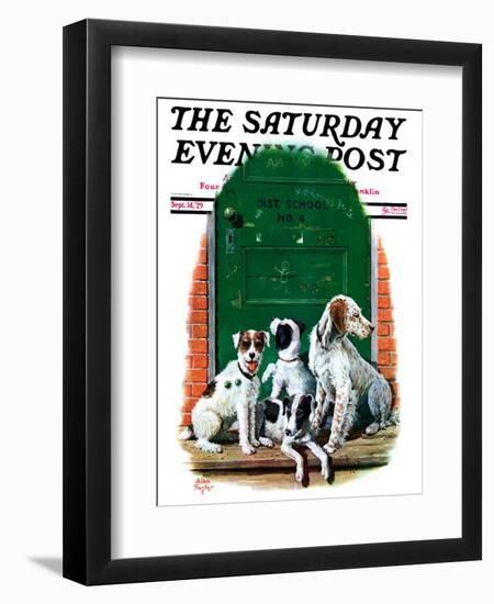 "Faithful Friends," Saturday Evening Post Cover, September 14, 1929-Alan Foster-Framed Premium Giclee Print