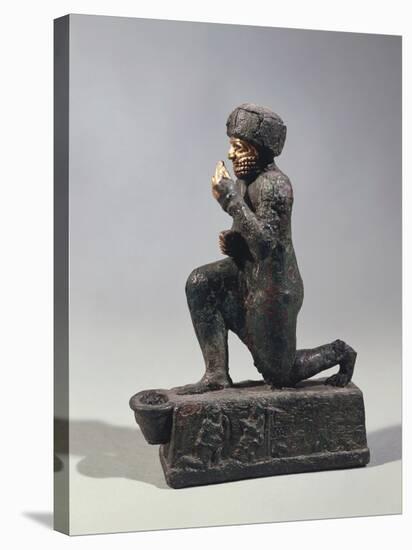 Faithful of Larsa, Votive Statuette of Man Praying for King Hammurabi-null-Stretched Canvas