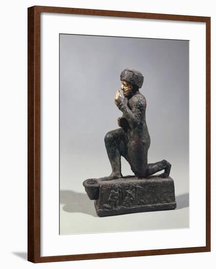 Faithful of Larsa, Votive Statuette of Man Praying for King Hammurabi-null-Framed Giclee Print