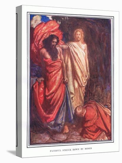 Faithful Struck Down by Moses-John Byam Liston Shaw-Stretched Canvas