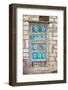 Faiyum, Egypt. A blue painted door on a building.-Emily Wilson-Framed Photographic Print