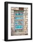 Faiyum, Egypt. A blue painted door on a building.-Emily Wilson-Framed Photographic Print