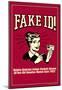 Fake ID Underage College Students Older Hawaiian Women Funny Retro Poster-null-Mounted Poster