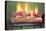 Fake Log Fire, Retro-null-Stretched Canvas