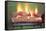 Fake Log Fire, Retro-null-Framed Stretched Canvas