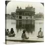 Fakirs at Amritsar, Looking South across the Sacred Tank to the Golden Temple, India, C1900s-Underwood & Underwood-Stretched Canvas