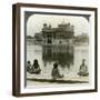 Fakirs at Amritsar, Looking South across the Sacred Tank to the Golden Temple, India, C1900s-Underwood & Underwood-Framed Photographic Print