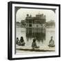 Fakirs at Amritsar, Looking South across the Sacred Tank to the Golden Temple, India, C1900s-Underwood & Underwood-Framed Photographic Print