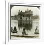 Fakirs at Amritsar, Looking South across the Sacred Tank to the Golden Temple, India, C1900s-Underwood & Underwood-Framed Photographic Print