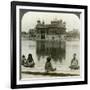 Fakirs at Amritsar, Looking South across the Sacred Tank to the Golden Temple, India, C1900s-Underwood & Underwood-Framed Photographic Print