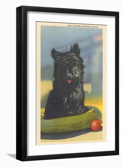 Fala, Roosevelt's Scottie Dog-null-Framed Art Print