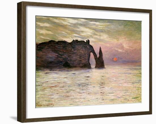 Falaise D'Etretat, 1883-Claude Monet-Framed Giclee Print