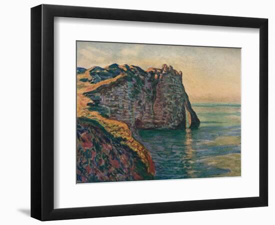 'Falaises A Etretat', 1885-Claude Monet-Framed Giclee Print