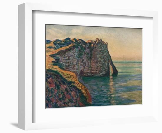 'Falaises A Etretat', 1885-Claude Monet-Framed Giclee Print