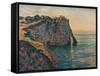 'Falaises A Etretat', 1885-Claude Monet-Framed Stretched Canvas