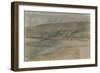 Falaises au bord de la mer : plage de Beuzeval-Edgar Degas-Framed Giclee Print