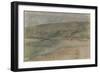 Falaises au bord de la mer : plage de Beuzeval-Edgar Degas-Framed Giclee Print