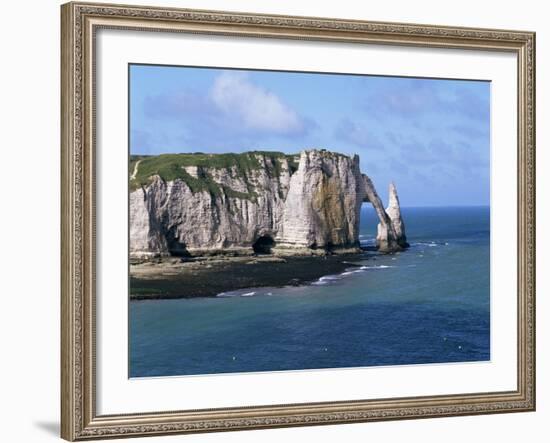 Falaises (Cliffs) and Rocks Near Etretat, Cote d'Albatre, Haute Normandie, France-Hans Peter Merten-Framed Photographic Print