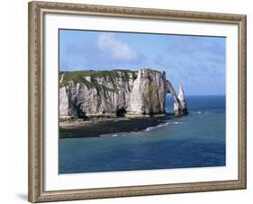 Falaises (Cliffs) and Rocks Near Etretat, Cote d'Albatre, Haute Normandie, France-Hans Peter Merten-Framed Photographic Print