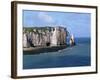 Falaises (Cliffs) and Rocks Near Etretat, Cote d'Albatre, Haute Normandie, France-Hans Peter Merten-Framed Photographic Print