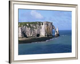 Falaises (Cliffs) and Rocks Near Etretat, Cote d'Albatre, Haute Normandie, France-Hans Peter Merten-Framed Photographic Print