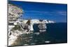 Falaises Cliffs Towards Capo Pertusato, Bonifacio, Corsica, France-Walter Bibikow-Mounted Photographic Print