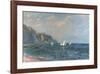 Falaises et Voiliers a Pourville-Claude Monet-Framed Premium Giclee Print