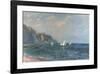 Falaises et Voiliers a Pourville-Claude Monet-Framed Premium Giclee Print