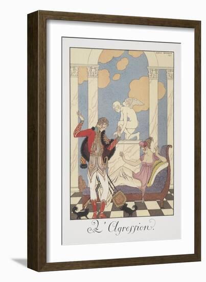 Falbalas Et Fanfreluches, Almanac for 1922, L'Aggression-Georges Barbier-Framed Giclee Print