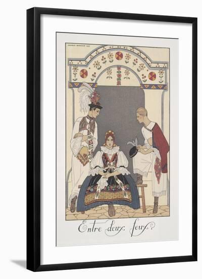 Falbalas Et Fanfreluches, Almanac for 1923, Entre Deux Feux-Georges Barbier-Framed Giclee Print