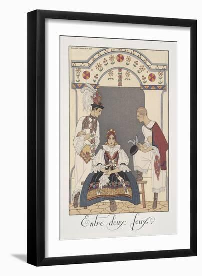 Falbalas Et Fanfreluches, Almanac for 1923, Entre Deux Feux-Georges Barbier-Framed Giclee Print