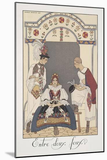 Falbalas Et Fanfreluches, Almanac for 1923, Entre Deux Feux-Georges Barbier-Mounted Giclee Print