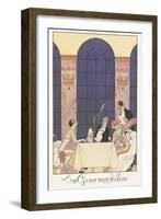 Falbalas Et Fanfreluches, Almanac for 1925: La Gourmandise-Georges Barbier-Framed Giclee Print