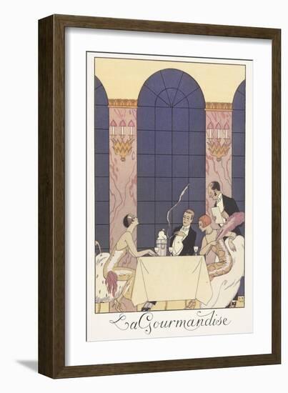 Falbalas Et Fanfreluches, Almanac for 1925: La Gourmandise-Georges Barbier-Framed Giclee Print