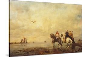 Falcon Hunt in the Sahara, 1863-Eugène Fromentin-Stretched Canvas