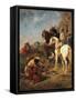 Falcon Hunting in Algeria-Eugène Fromentin-Framed Stretched Canvas