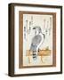 Falcon Tethered to Perch on Vertical Roll-null-Framed Giclee Print