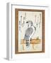 Falcon Tethered to Perch on Vertical Roll-null-Framed Giclee Print