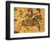 Falconer on Horseback, Detail from Ivory Casket, 11-12th C-null-Framed Art Print