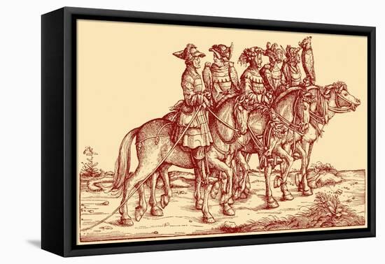 Falconers-Hans Burgkmair-Framed Stretched Canvas