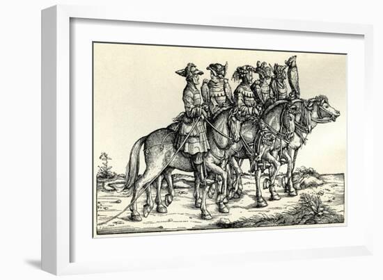 Falconers-Hans Burgkmair-Framed Giclee Print