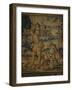 Falconry Hunting Tapestry Based on Cartoon by Laurent Guyot-null-Framed Giclee Print