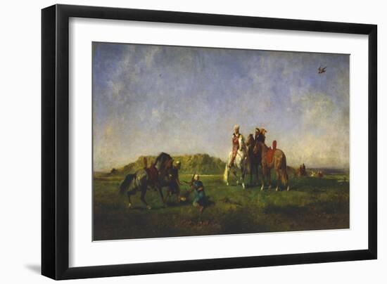 Falconry in Algeria, 1862-Eugene Fromentin-Framed Giclee Print