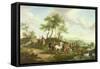 Falconry-Johannes van der Bent-Framed Stretched Canvas