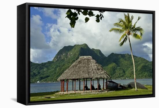 Faleo'o on the shore, Pago Pago, Tutuila Island, American Samoa.-Jerry Ginsberg-Framed Stretched Canvas