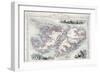 Falkland Islands and Patagonia, Series of World Maps, c.1850-John Rapkin-Framed Giclee Print