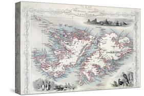 Falkland Islands and Patagonia, Series of World Maps, c.1850-John Rapkin-Stretched Canvas