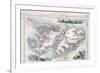 Falkland Islands and Patagonia, Series of World Maps, c.1850-John Rapkin-Framed Giclee Print