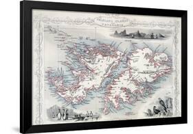 Falkland Islands and Patagonia, Series of World Maps, c.1850-John Rapkin-Framed Giclee Print