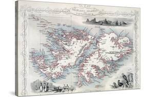 Falkland Islands and Patagonia, Series of World Maps, c.1850-John Rapkin-Stretched Canvas